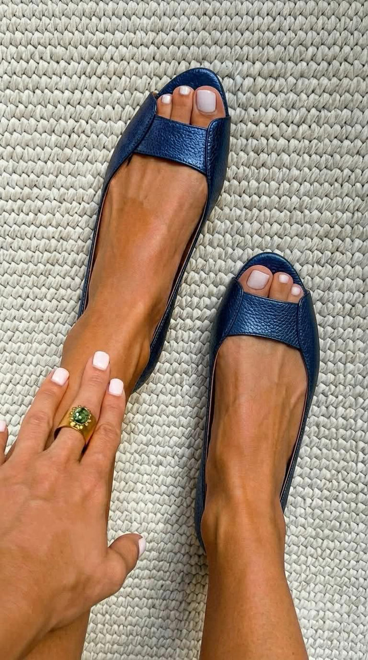 Reyes™ | Sandalias Planas Metalizadas