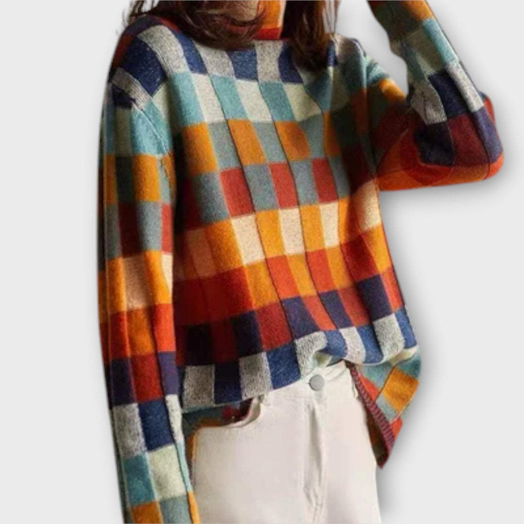 Erika – Suéter con diseño de patchwork