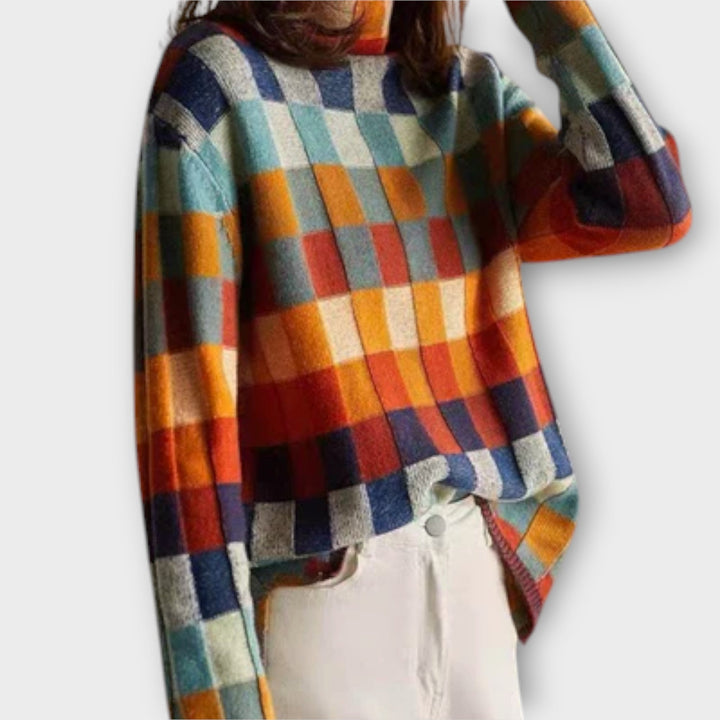 Erika – Suéter con diseño de patchwork