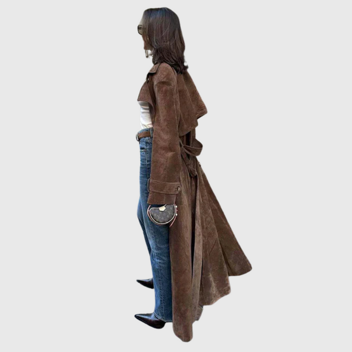 Veronika – Abrigo de ante elegante