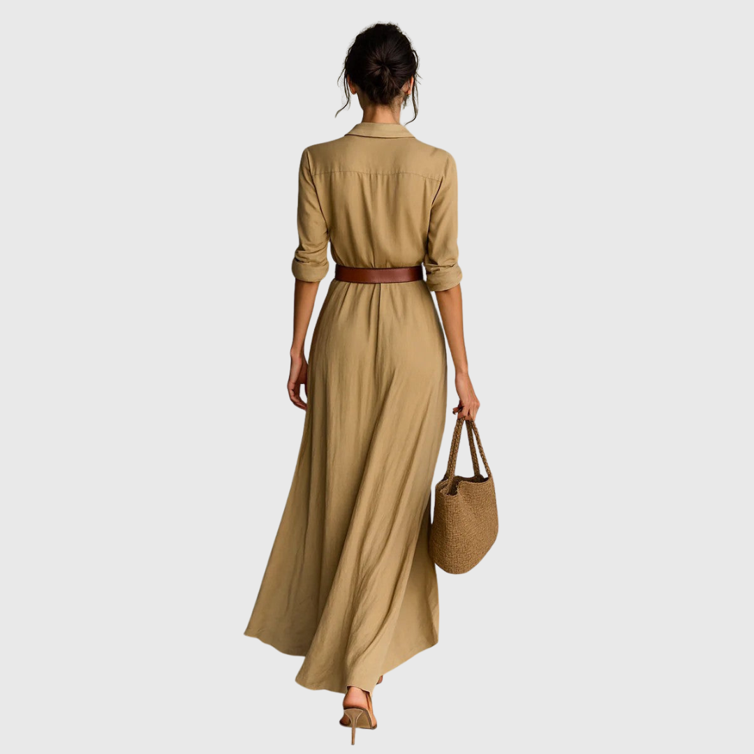 Thames – Elegante vestido maxi envolvente