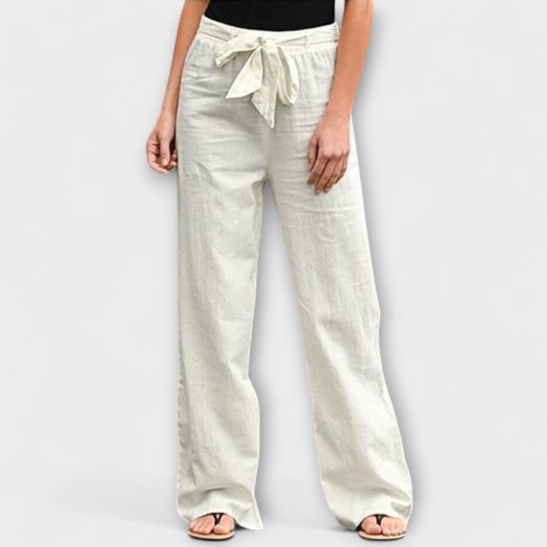 Loreen - Pantalones de lino ligeros
