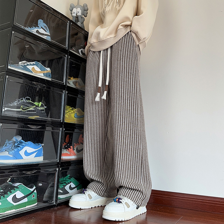 XAVIERA – PANTALONES DE FELPA MODERNOS A RAYAS