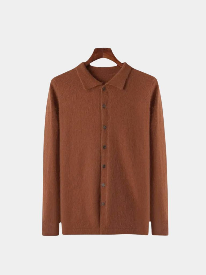 Cashmere Polo Cardigan
