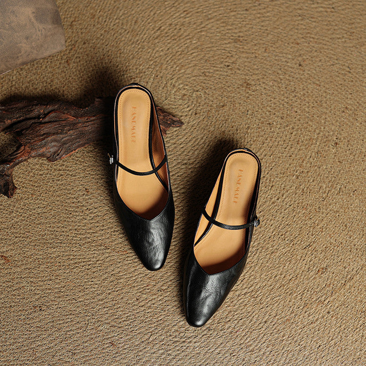 Orella – mules de cuero auténtico