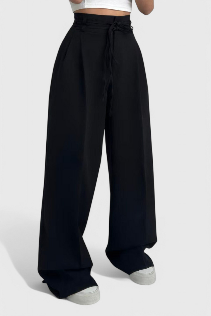 Sophie Pantalones de pierna ancha con cordones