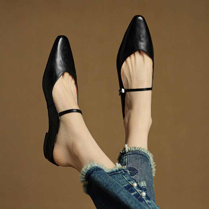 Orella – mules de cuero auténtico