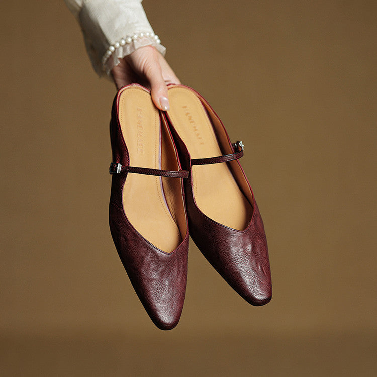 Orella – mules de cuero auténtico