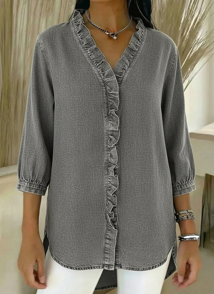 Camisa elegante con volantes