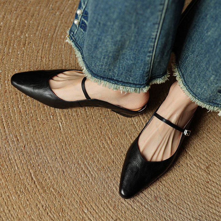 Orella – mules de cuero auténtico