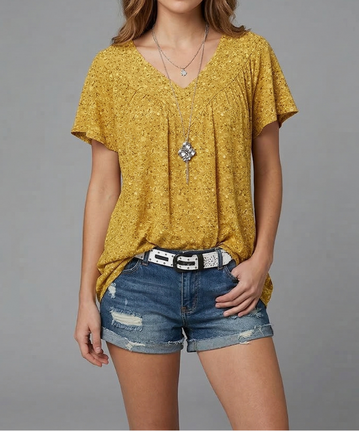 Trisha™ | Camiseta floral con escote en V