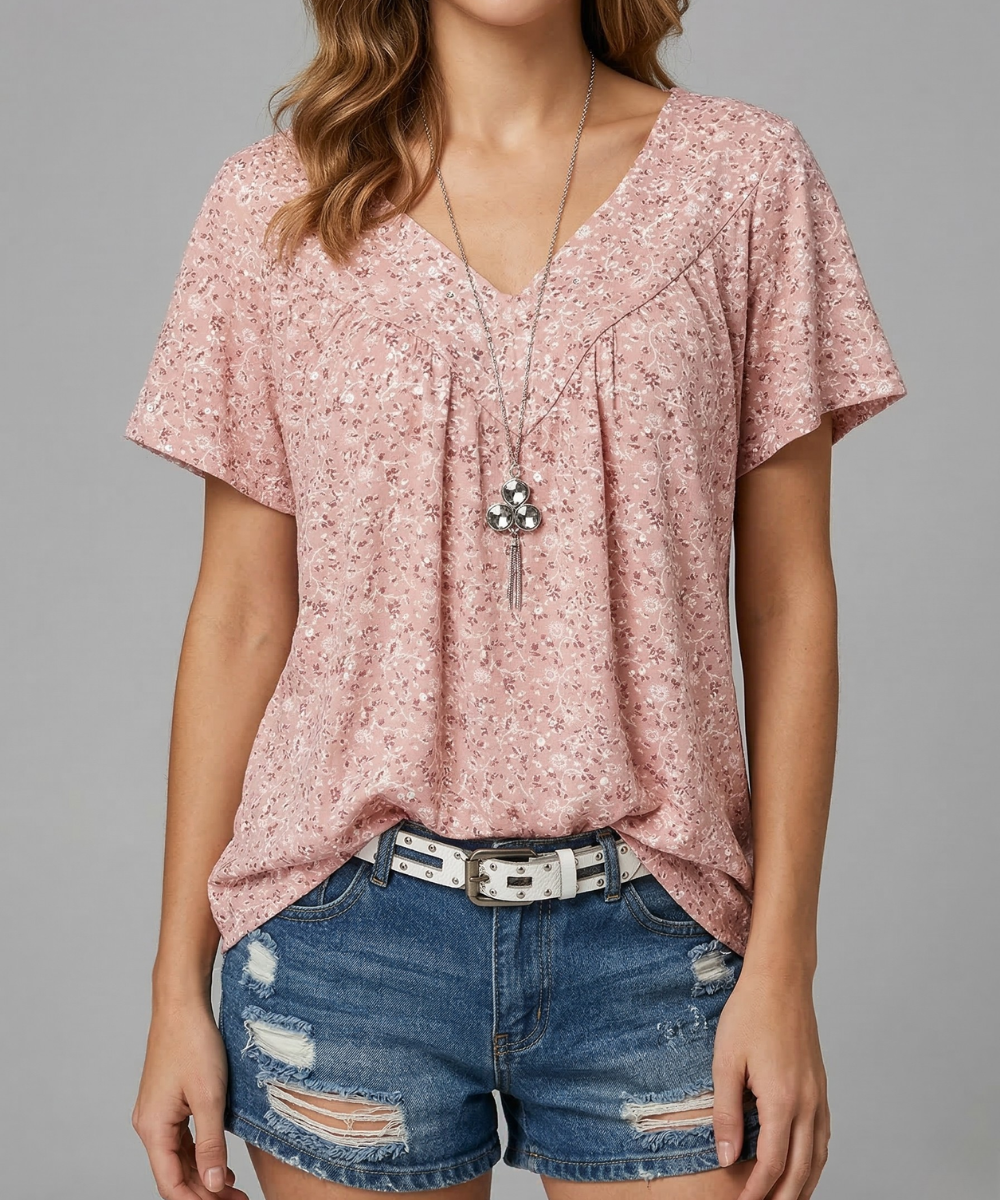Trisha™ | Camiseta floral con escote en V