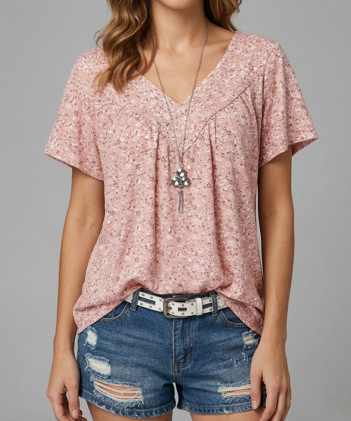 Trisha™ | Camiseta floral con escote en V