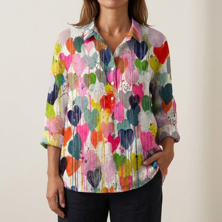Thalia™ | Blusa Fantasía en Lino Sin Tiempo