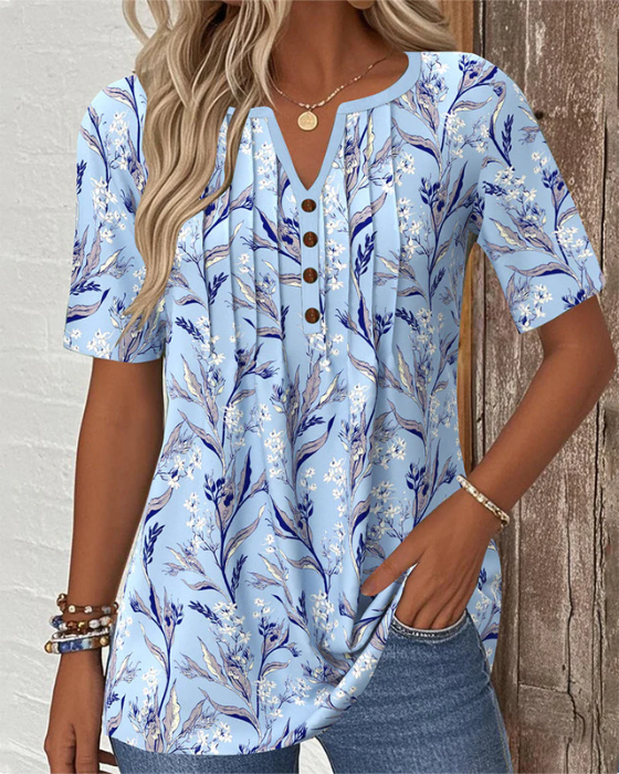 Tanya™ | Blusa floral con cuello en V