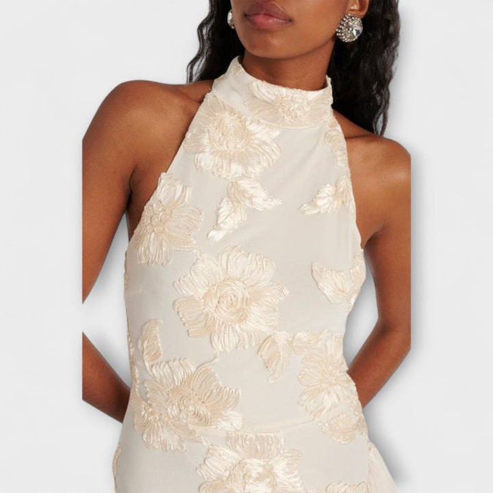 Karen - Maxi vestido con aplicaciones florales