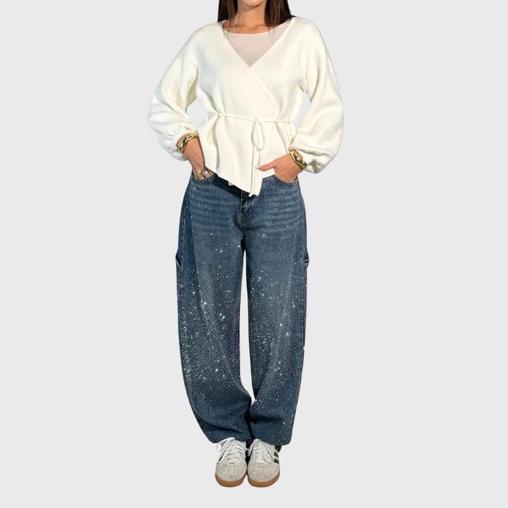 Adelina - Pantalones de mezclilla tipo carpenter para mujer