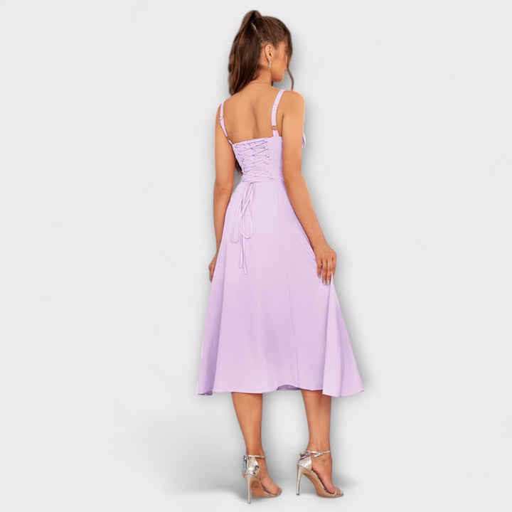 Nádež - Falda corta rosa con detalle de abertura