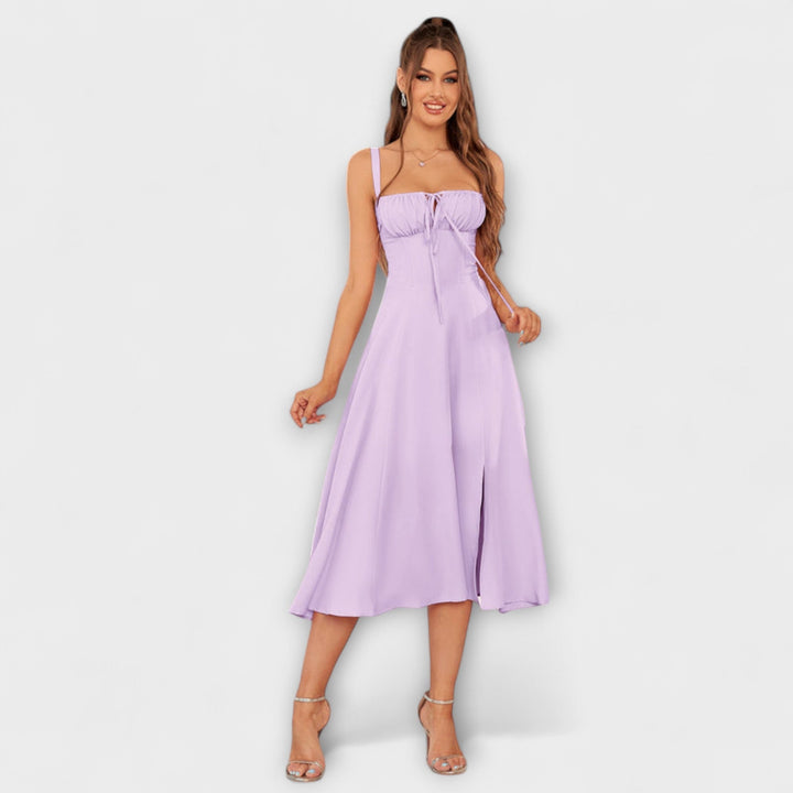 Nádež - Falda corta rosa con detalle de abertura