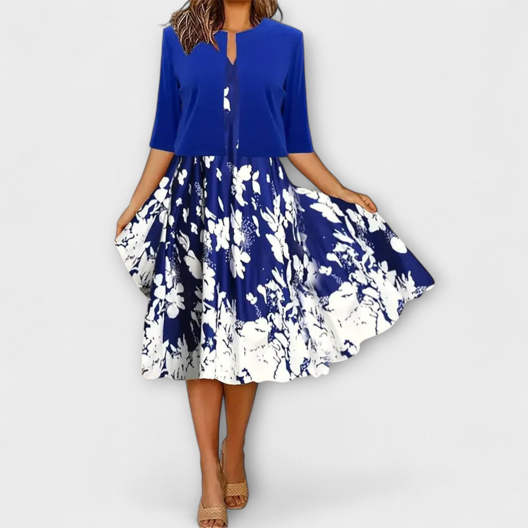 Vestido midi para mujer con blazer