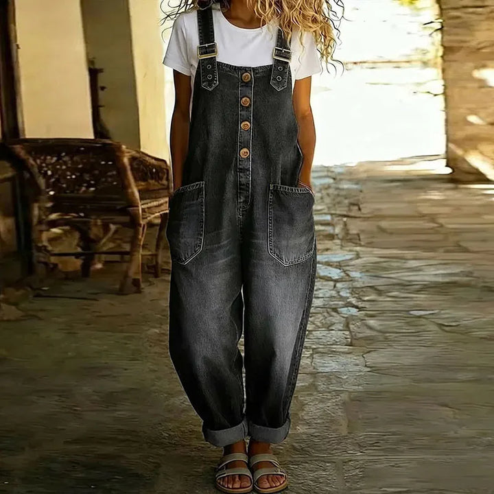 Mae™ | Pantalón de tirantes vintage en algodón suave