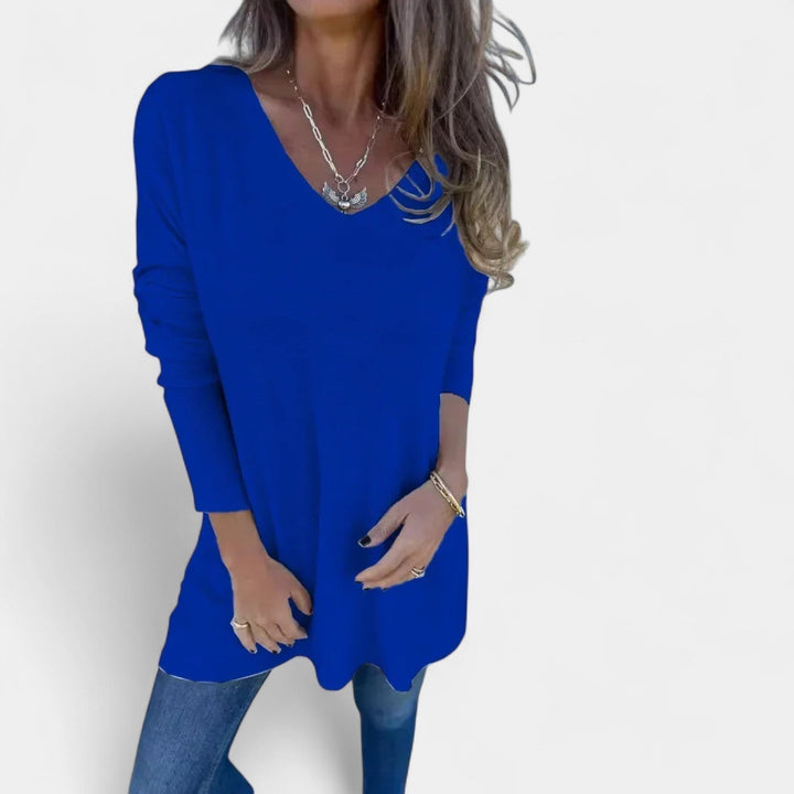 Leontýna – Túnica de punto suelta con escote en V