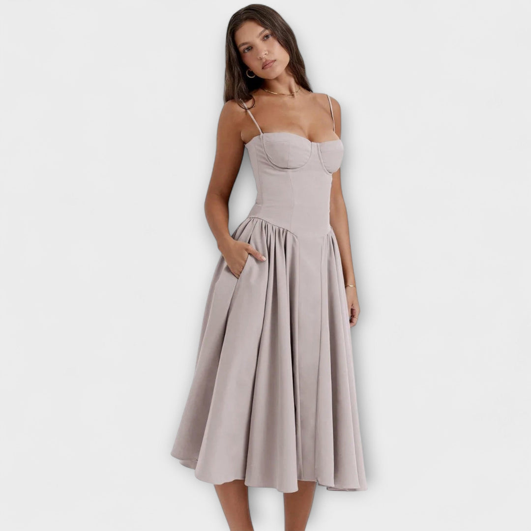 Rosalie - Elegante vestido de corsé sin mangas