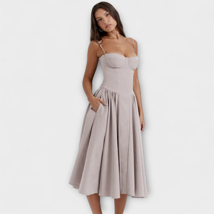 Rosalie - Elegante vestido de corsé sin mangas