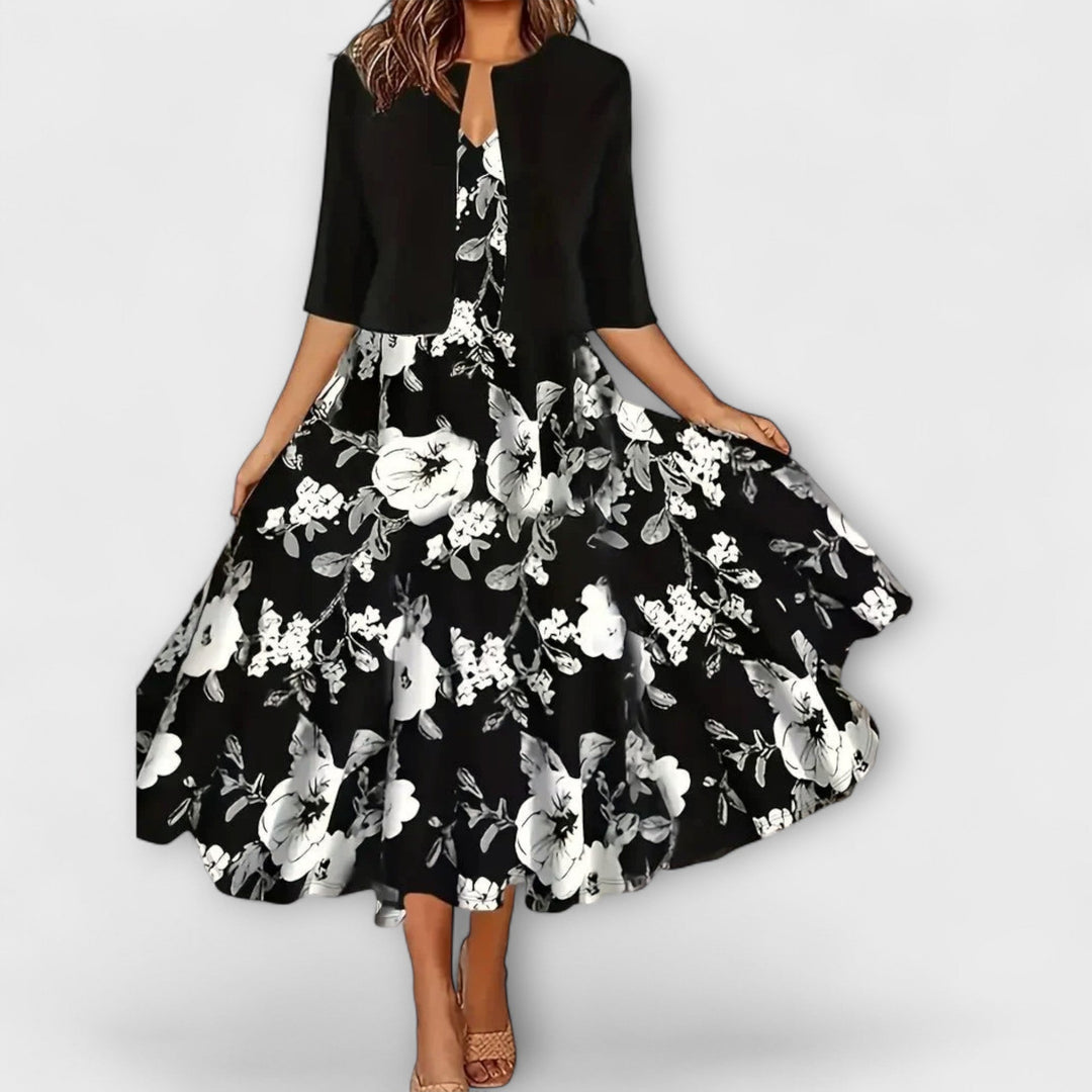 Vestido midi para mujer con blazer