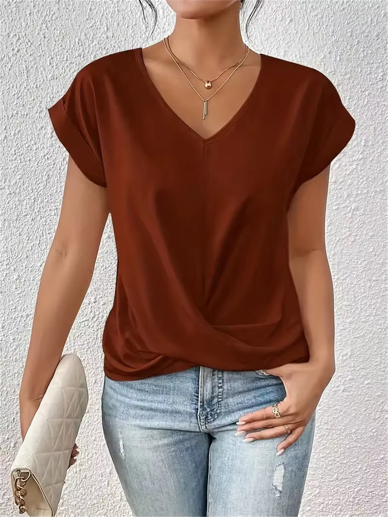 Gemma™ | Top fluido drapeado
