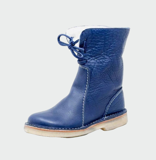 Botas de cuero impermeables con forro de lana