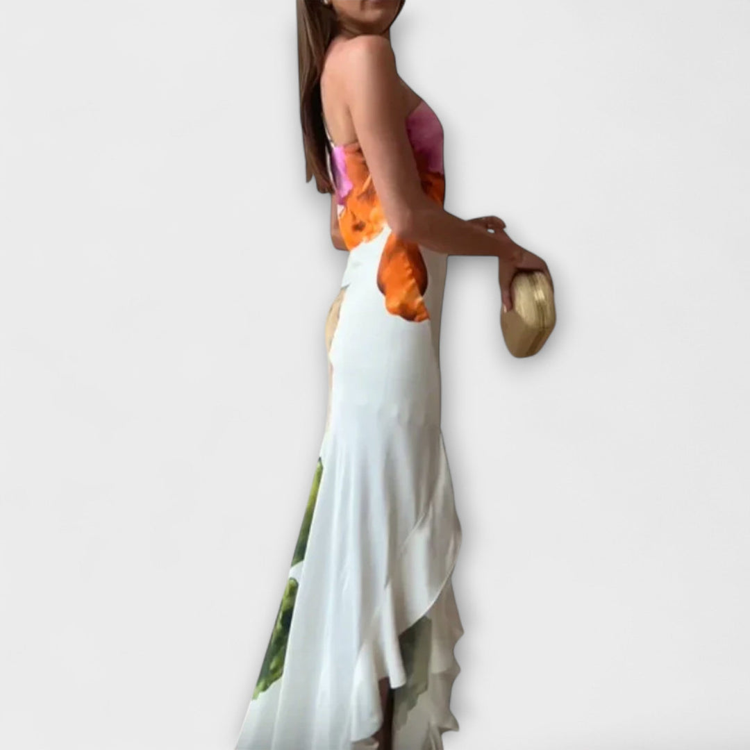 Sapphire - Elegante Vestido Maxi con Patchwork
