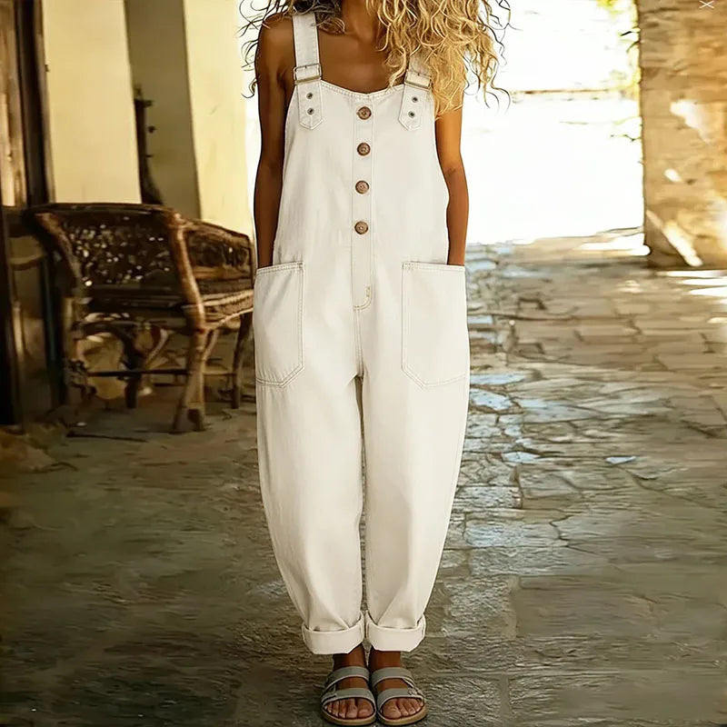 Mae™ | Pantalón de tirantes vintage en algodón suave