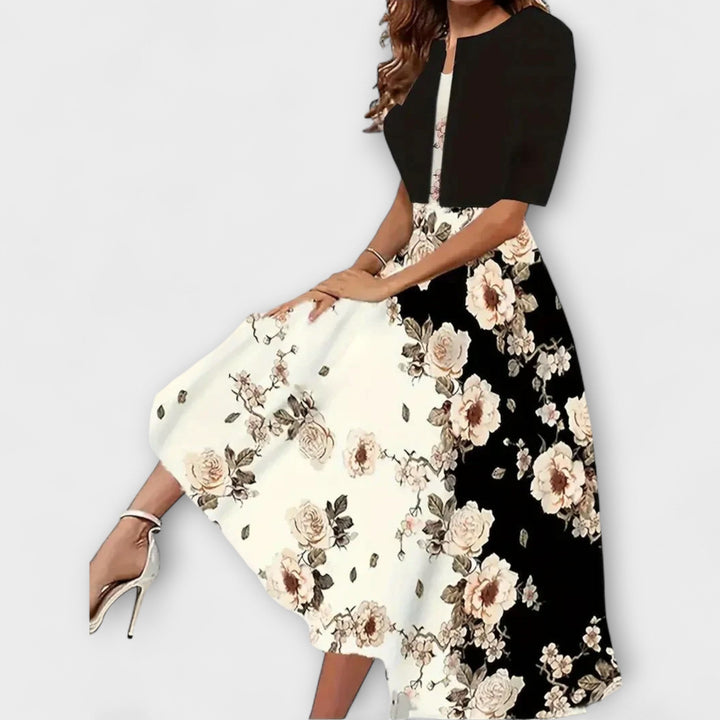 Vestido midi para mujer con blazer