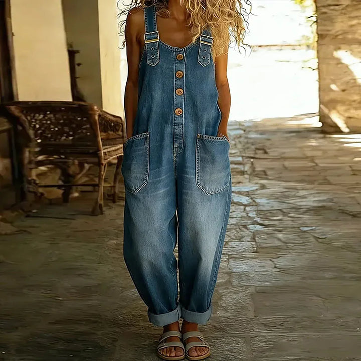 Mae™ | Pantalón de tirantes vintage en algodón suave