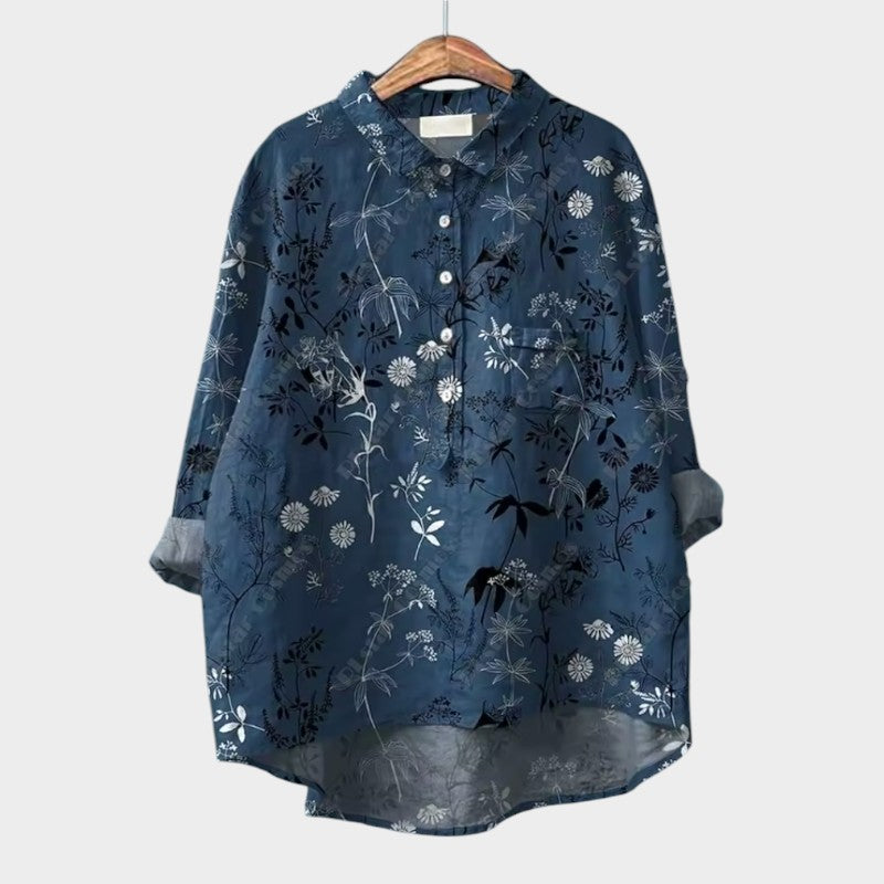Mayla | Blusa premium con bordado de encaje