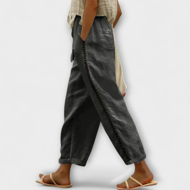 Isoldean – Pantalones de lino de alta calidad