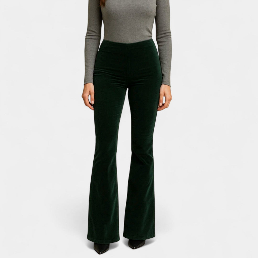 Renata – Pantalones de terciopelo con piernas anchas