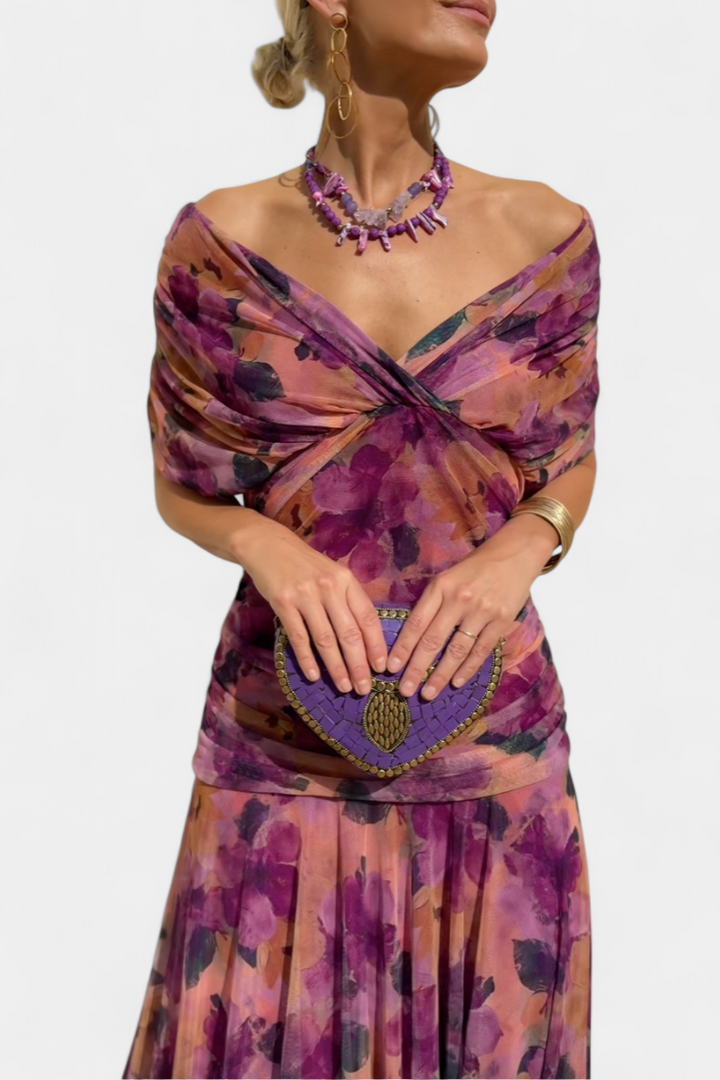 Eryzziah – Vestido elegante con estampado floral