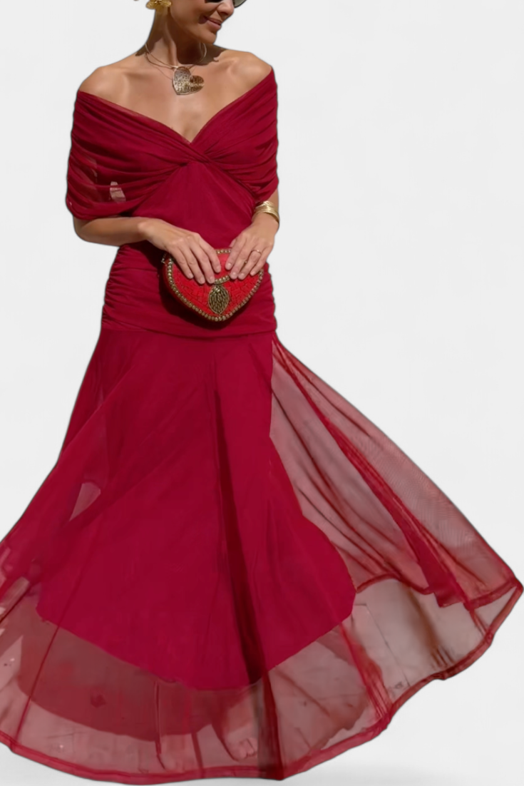 Florendra™ | Vestido Largo Floral Cuello V