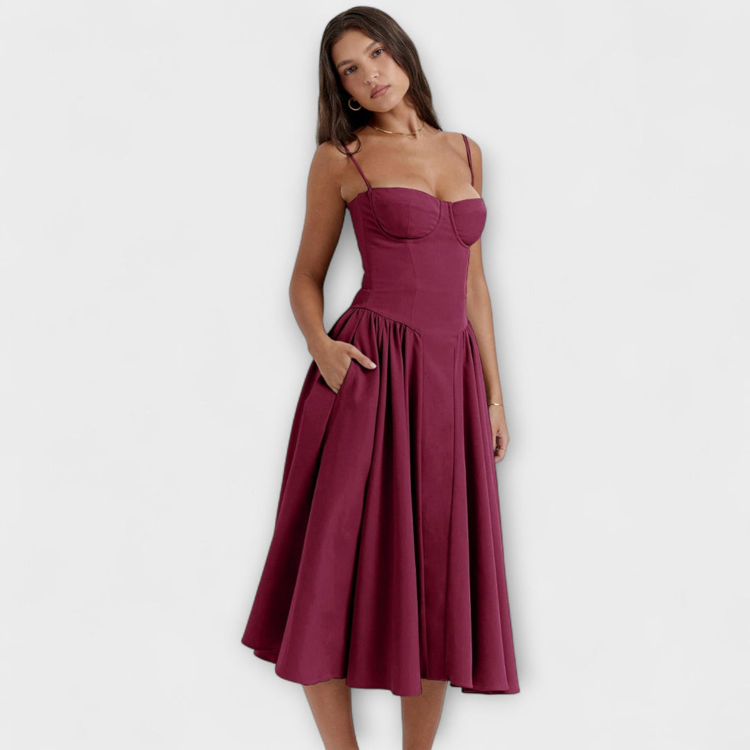 Rosalie - Elegante vestido de corsé sin mangas