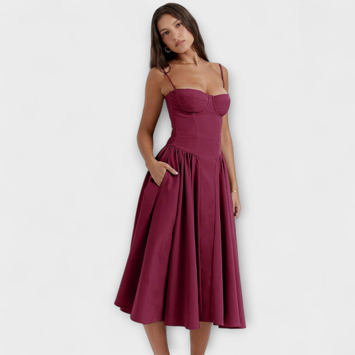Rosalie - Elegante vestido de corsé sin mangas
