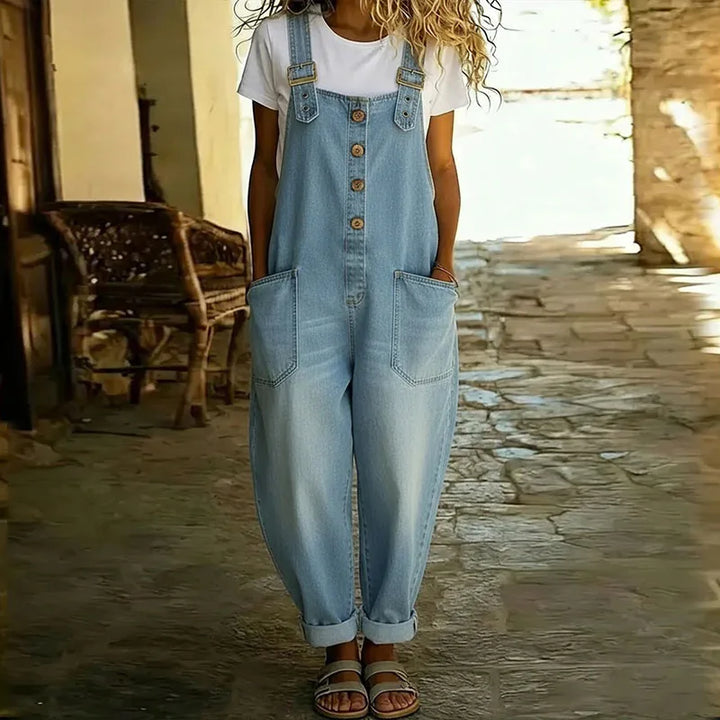 Mae™ | Pantalón de tirantes vintage en algodón suave