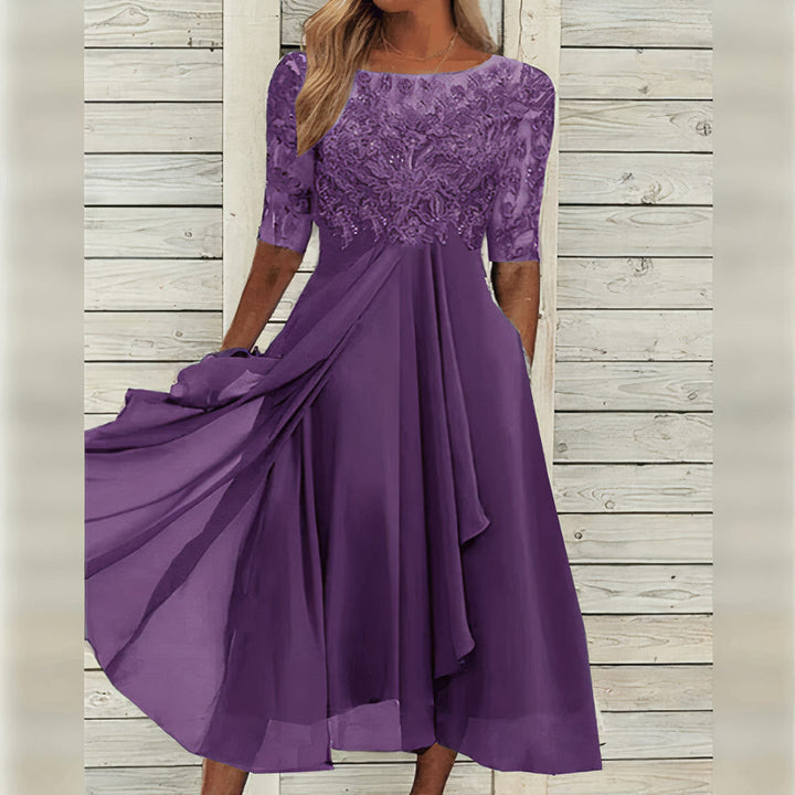 Harper™ | Vestido midi de encaje elegante