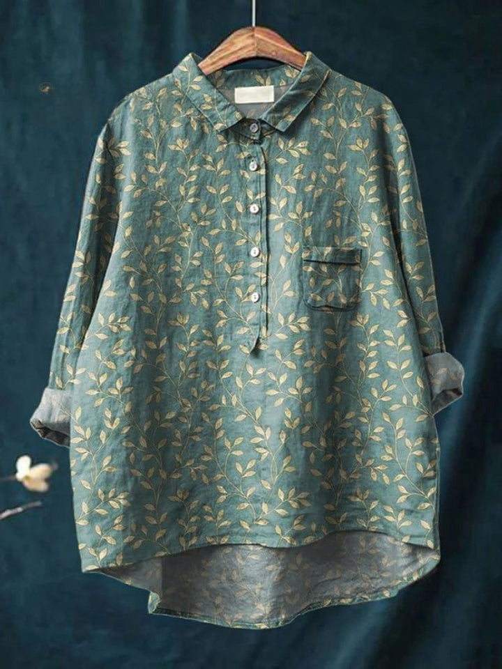 Lina | Camisa Bordada Floral Vibrante