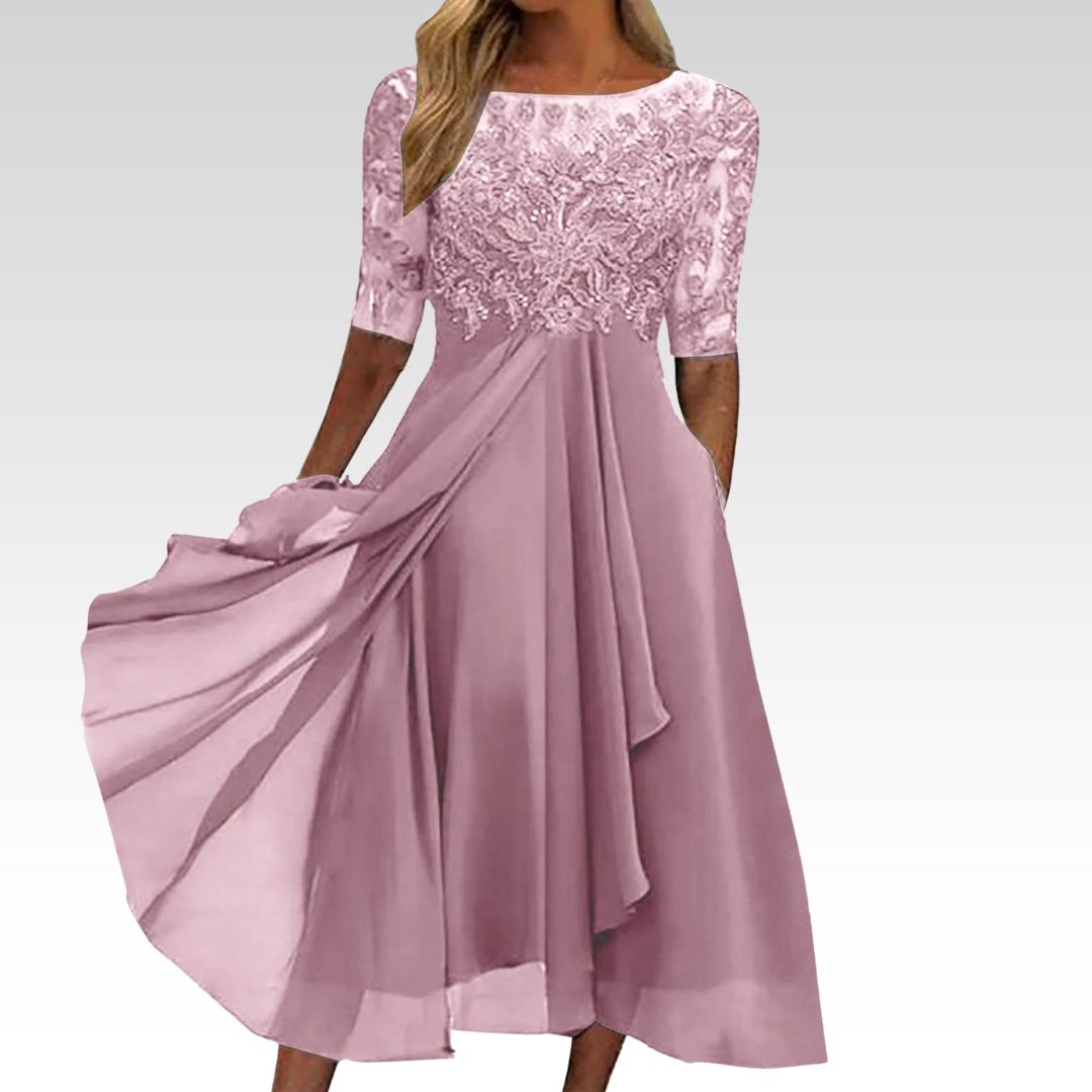 Harper™ | Vestido midi de encaje elegante