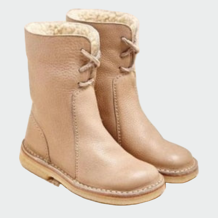 Botas de cuero impermeables con forro de lana