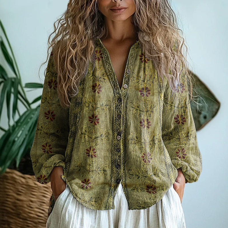 Blusa retro estampada Alexandra™