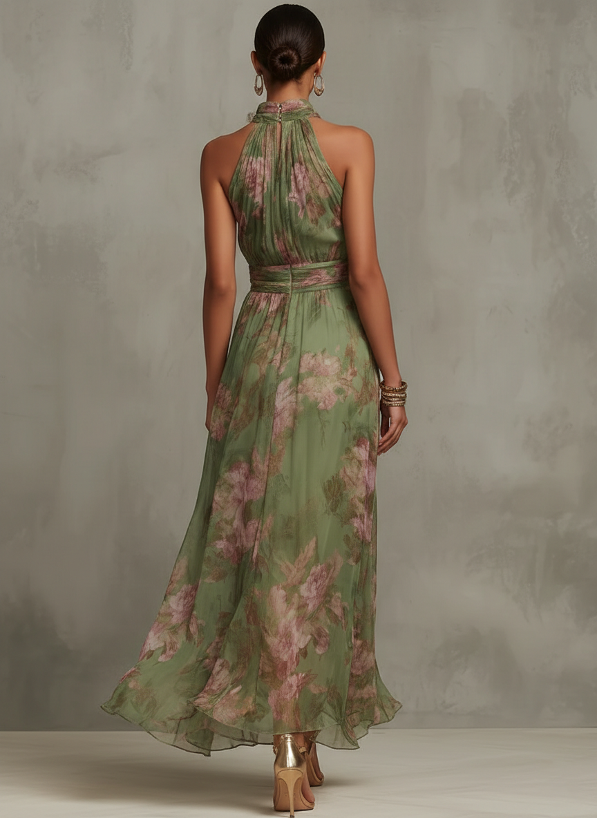 Serena | Elegante Vestido Maxi de Chifón con Tirantes