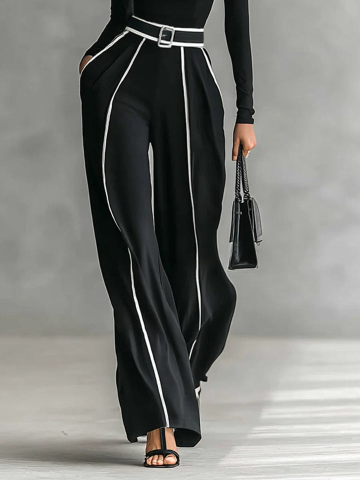 Vera™ | Conjunto elegante con detalle de contraste
